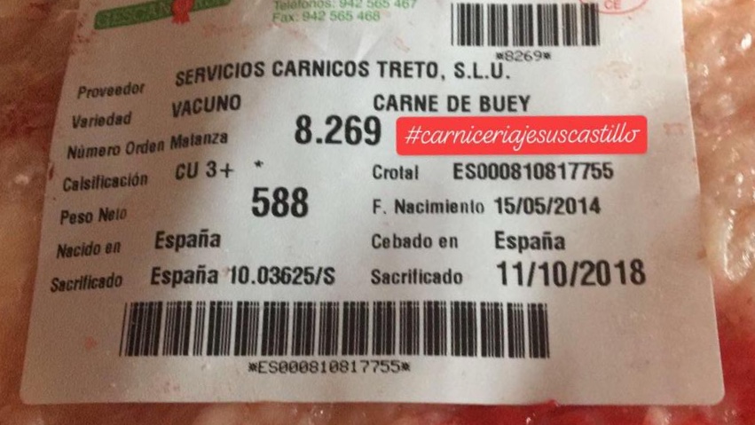 etiqueta buey casagarras